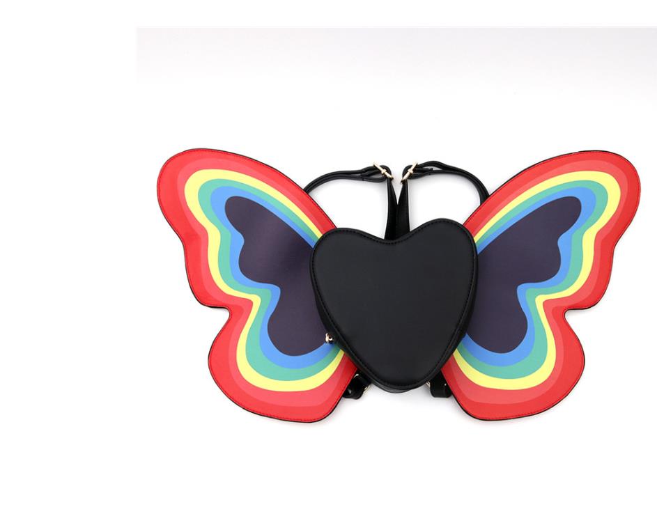 Heart-shaped butterfly backpack